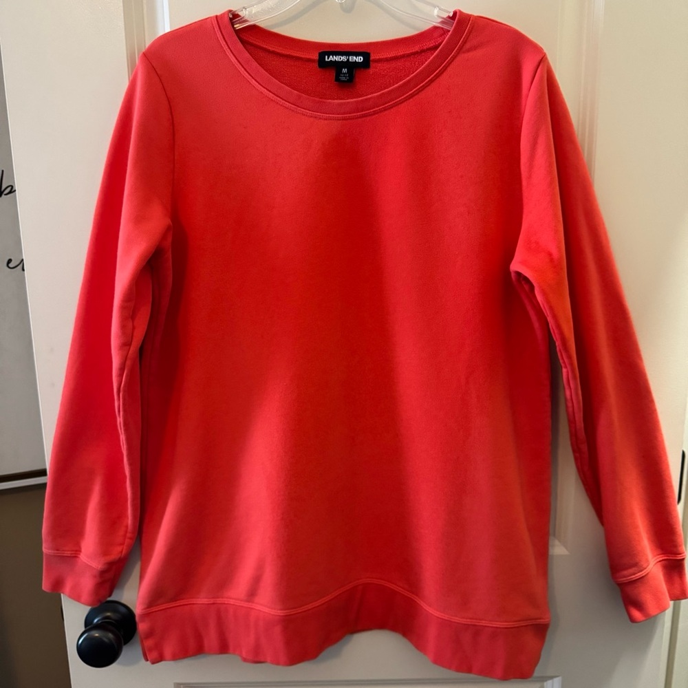 Lands' End Coral Colored Sweatshirt